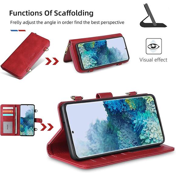 For Samsung Crossbody +Strap Leather Wallet Flip Card Bag Stand Phone Case Cover - Picture 6 of 12